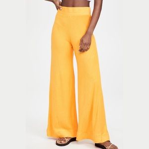 NWT Terry by Simon Miller Loa Terry Cloth Flare Wide Leg Pants - High Rise
